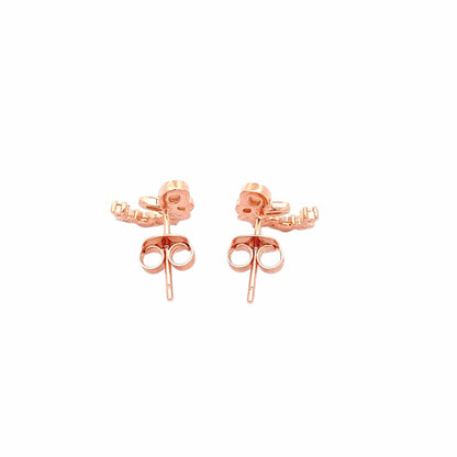 Butterfly Arc Stud Earrings (Pure Silver) - Rose Gold