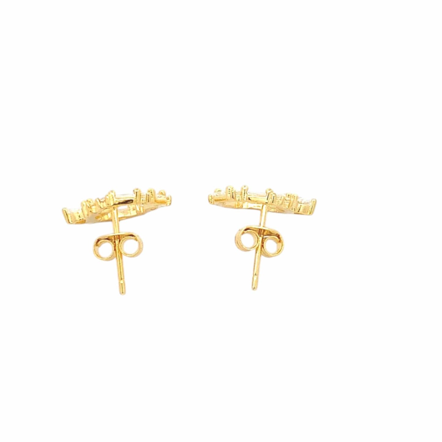 Circle of Love Stud Earrings (Pure Silver) - Gold