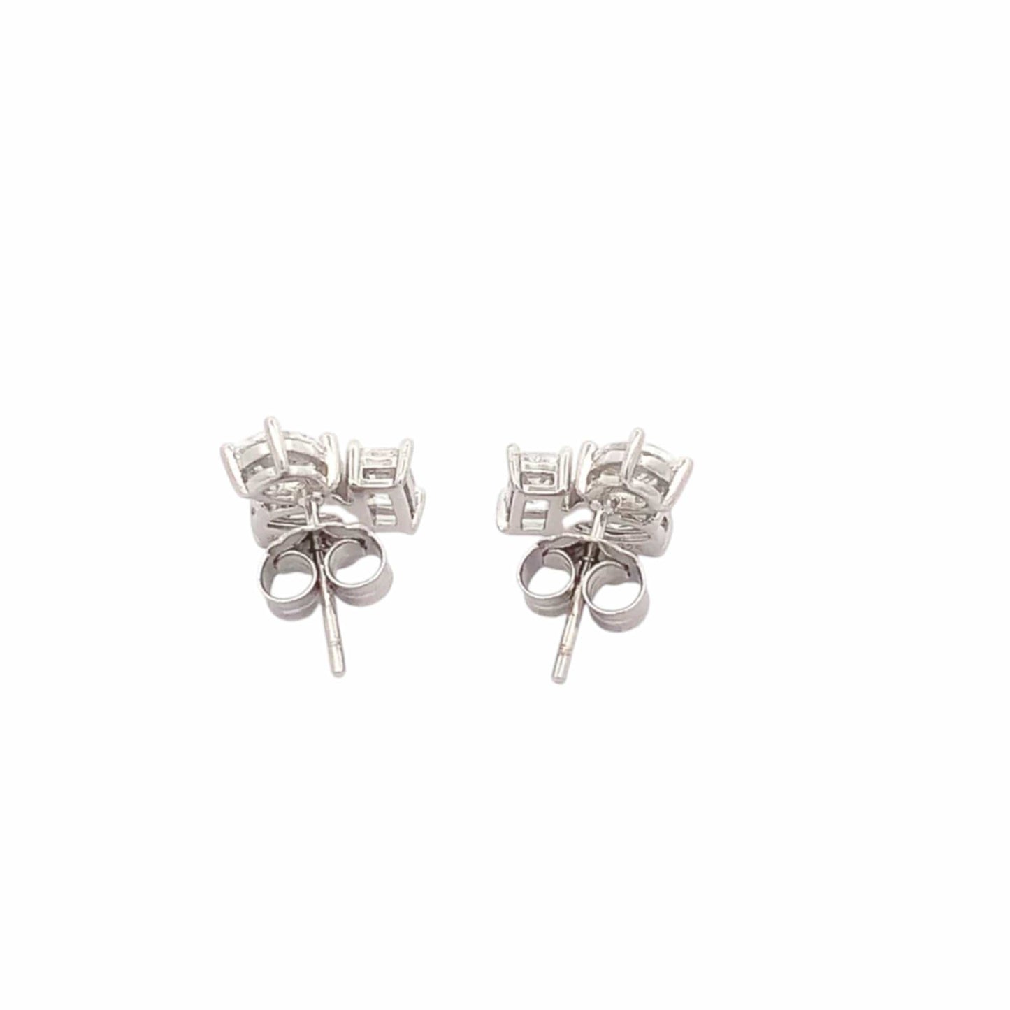 Triad of Beauty Stud Earrings (Pure Silver) - Silver
