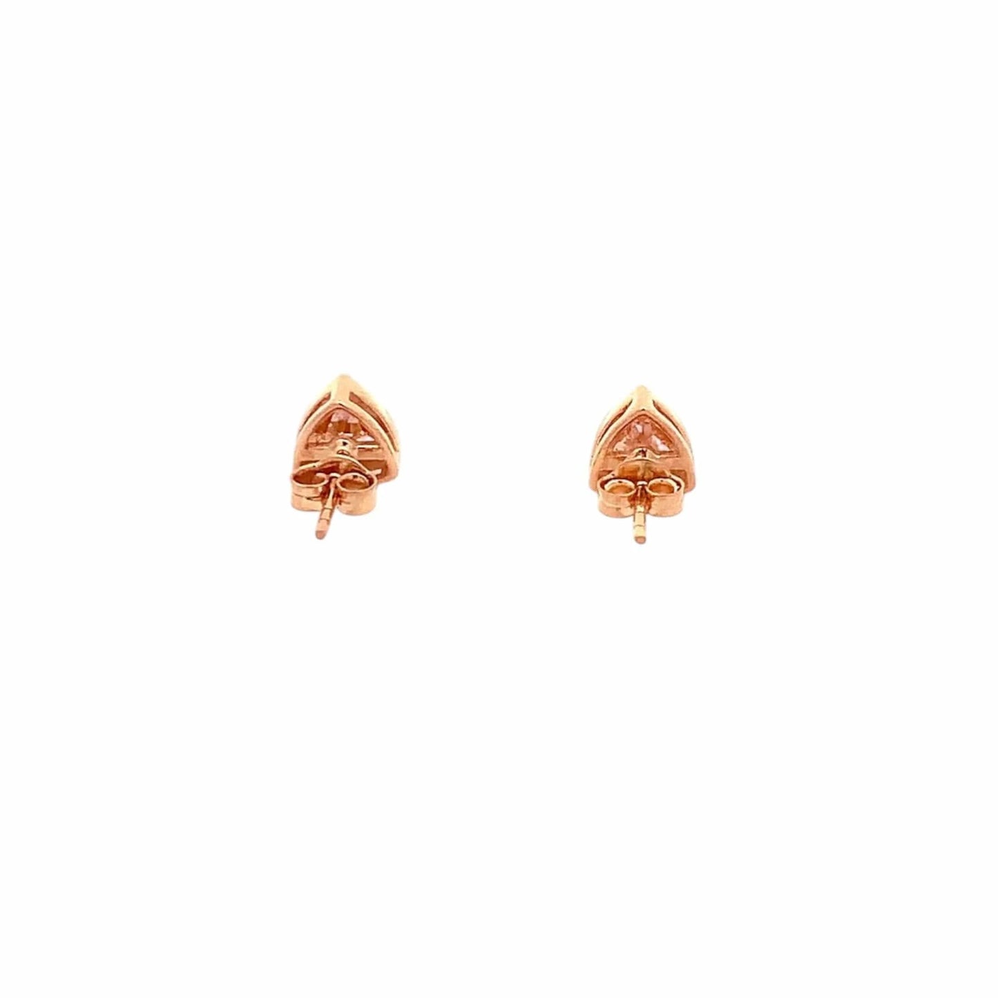 Trillia Stud Earrings (Pure Silver) - Rose Gold