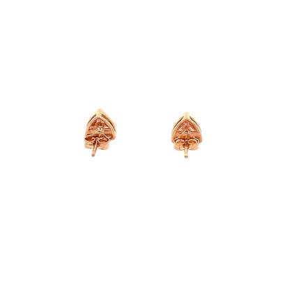 Trillia Stud Earrings (Pure Silver) - Rose Gold