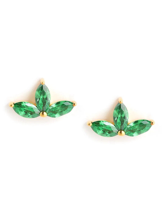 Lush Light Stud Earrings (Pure Silver) - Gold