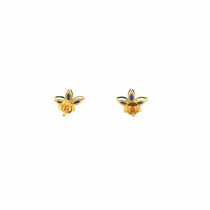 Crimson Stud Earrings (Pure Silver) - Rose Gold