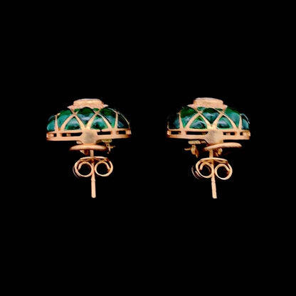 Kundan Royale Earrings (Pure Silver) - Green