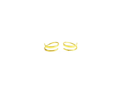 Spiral Twist Earrings (Pure Silver) - Gold