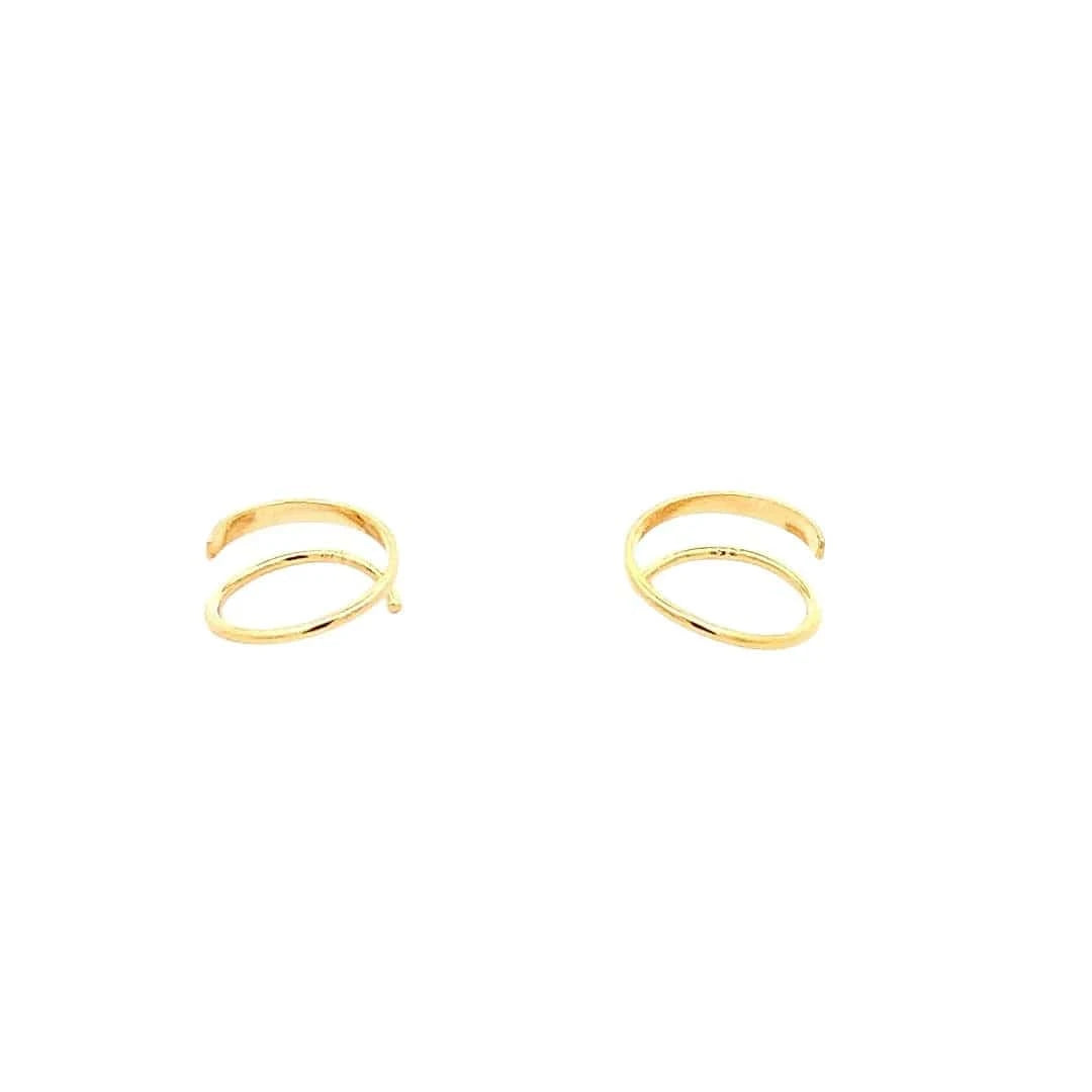 Spiral Twist Earrings (Pure Silver) - Gold