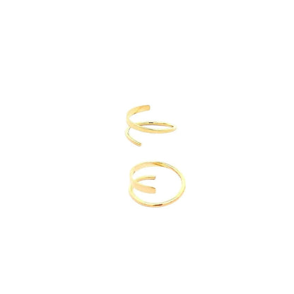 Spiral Twist Earrings (Pure Silver) - Gold