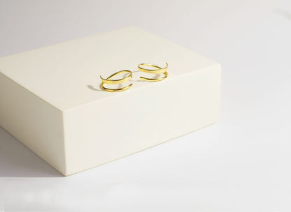 Spiral Twist Earrings (Pure Silver) - Gold