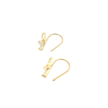 Petite Bow Earrings (Pure Silver) - Gold