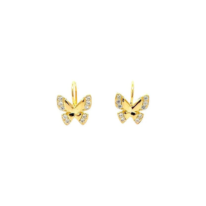 Twilight Butterfly Earrings (Pure Silver) - Gold