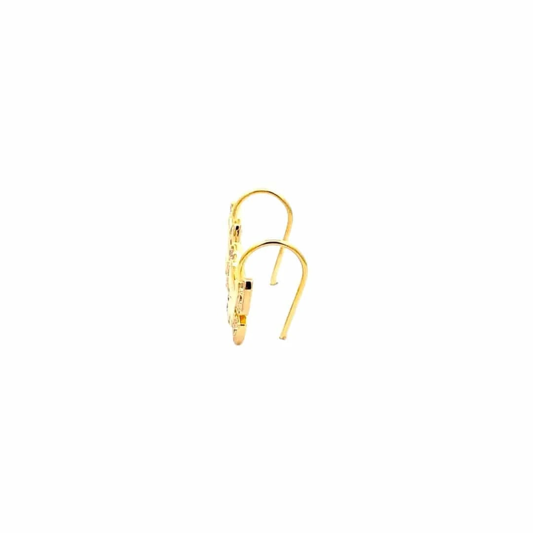 Twilight Butterfly Earrings (Pure Silver) - Gold