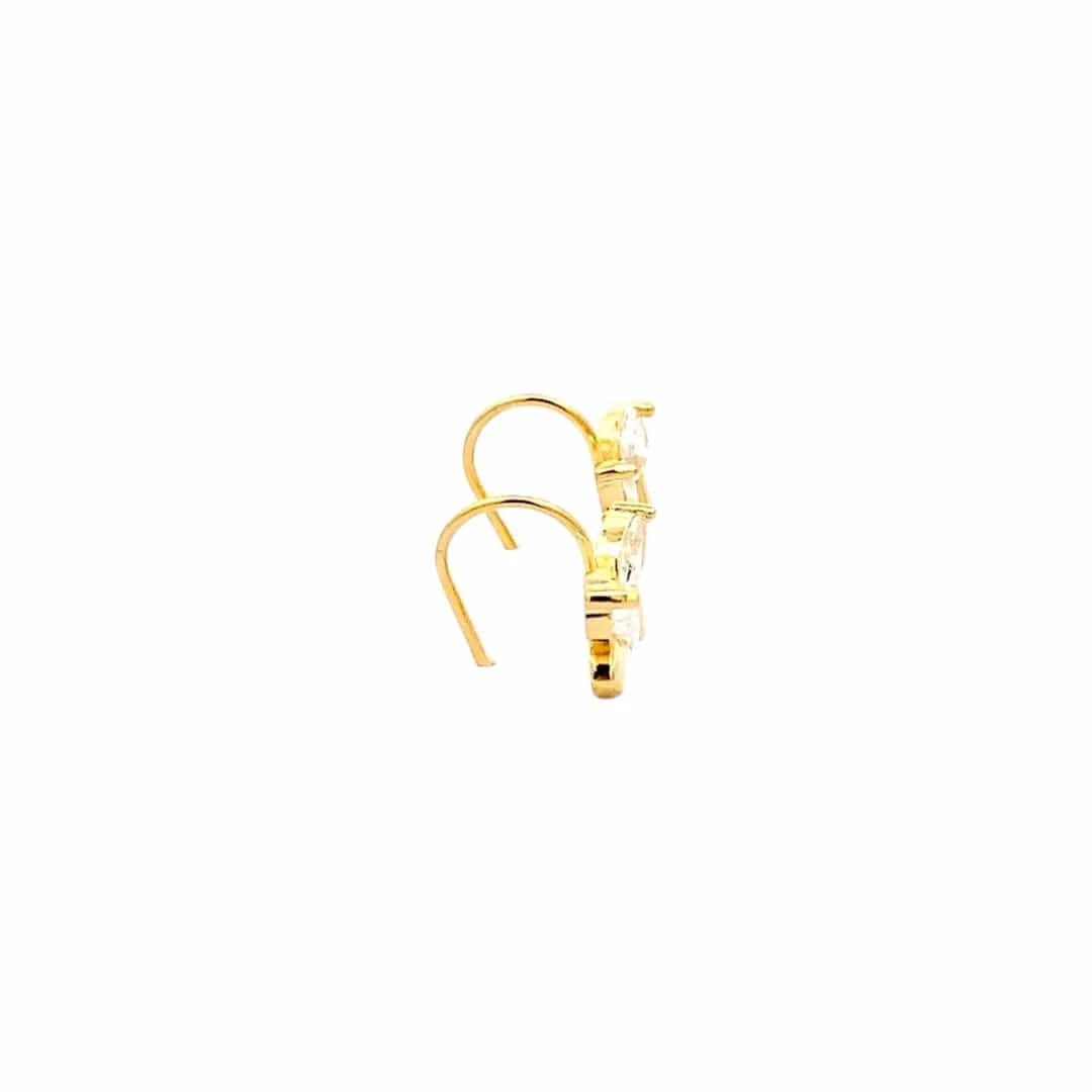 Fluttering Wings Earrings (Pure Silver) - Gold