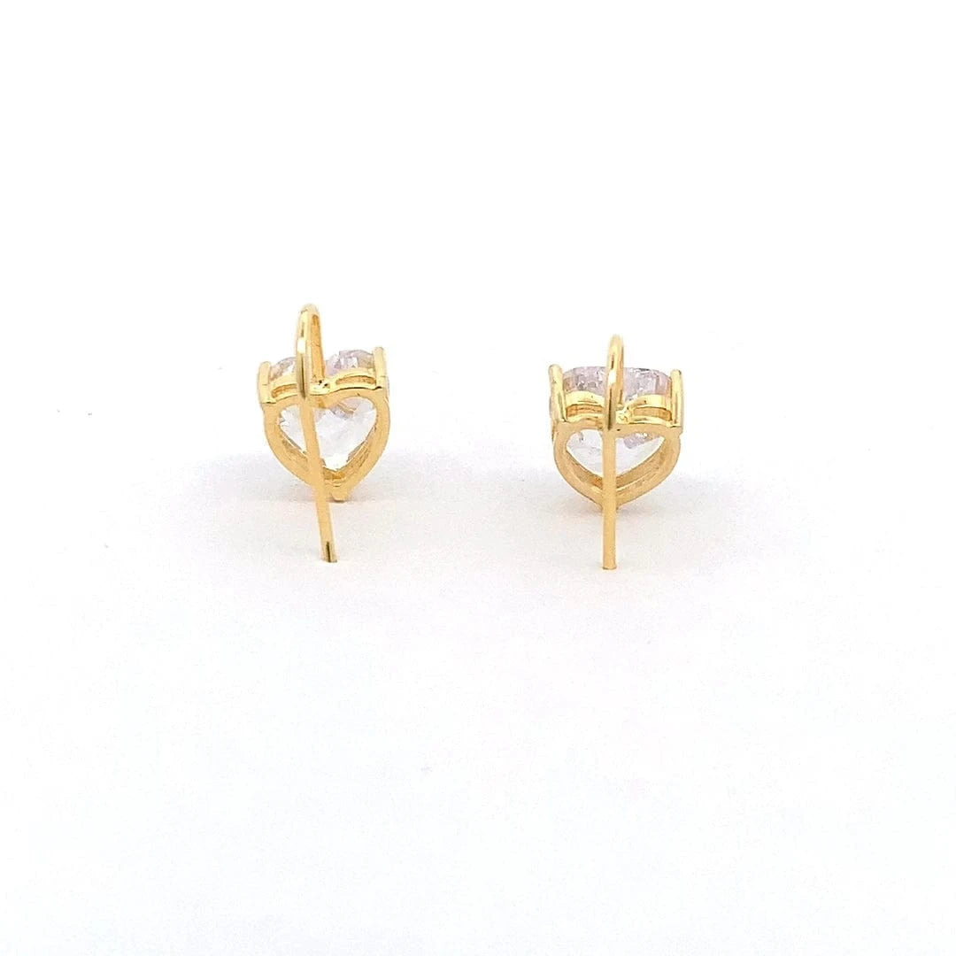 Heart of Bliss Earrings (Pure Silver) - Gold