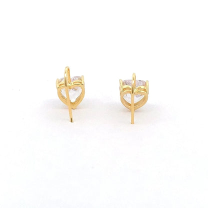 Heart of Bliss Earrings (Pure Silver) - Gold