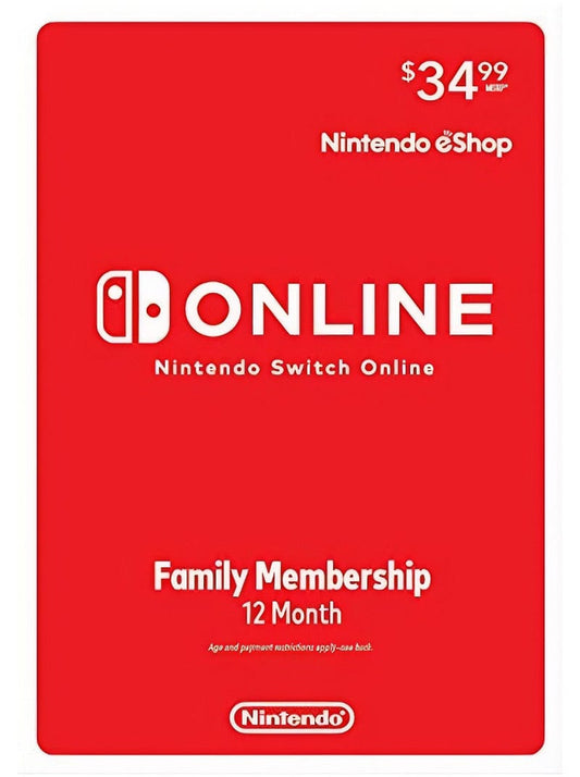 Nintendo Switch Online 12 Months Family Membership US