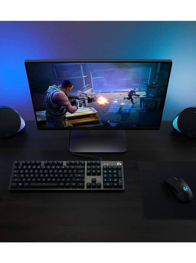 Logitech G512 RGB Mechanical Gaming Keyboard – (GX Blue Clicky, Carbon) (New)
