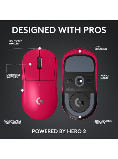 Logitech G Pro X Superlight 2 Wireless Gaming Mouse – (Magenta) (New)