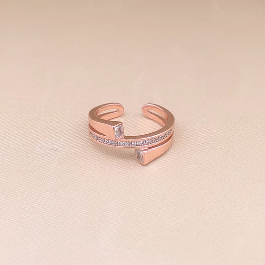 Layer Open Adjustable Ring Rose Gold