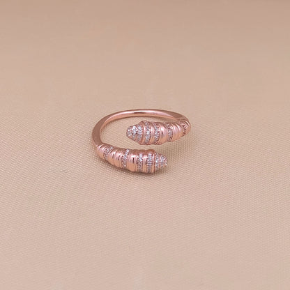 Radiant Zircon Adjustable Ring Rose Gold