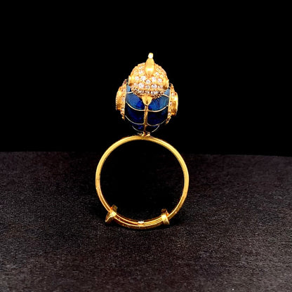 Empress Parrot Ring (Pure Silver) - Blue