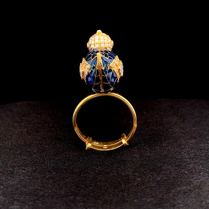 Empress Parrot Ring (Pure Silver) - Blue