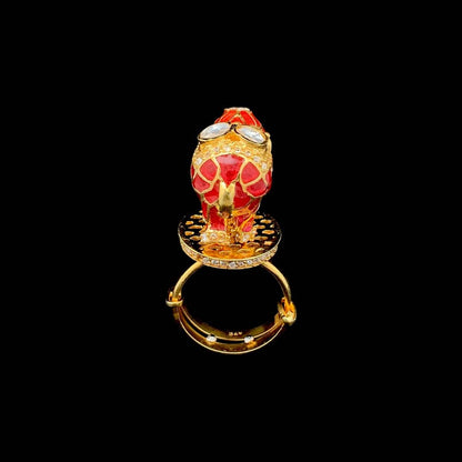 Gajraj Royale Ring (Pure Silver) - Orange