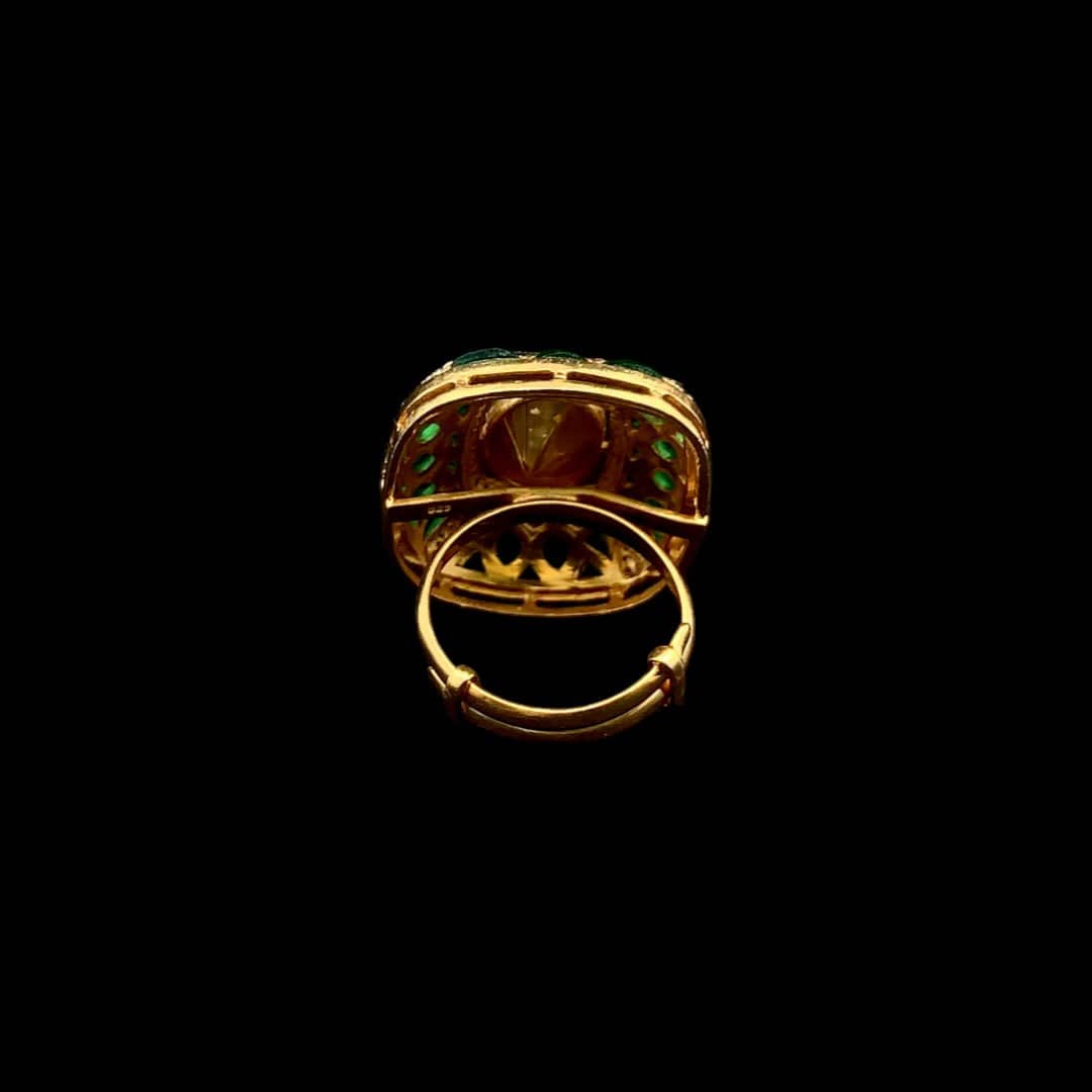 Padmira Ring (Pure Silver) - Green