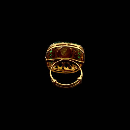 Padmira Ring (Pure Silver) - Green