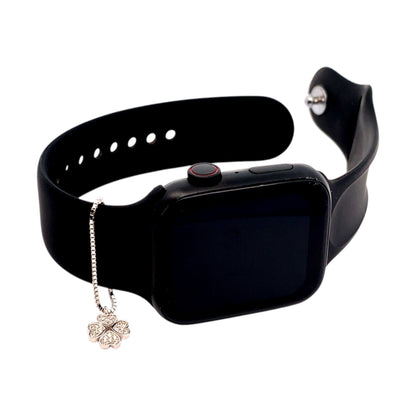 Clover Heart Watch Charm (Pure Silver) - Silver