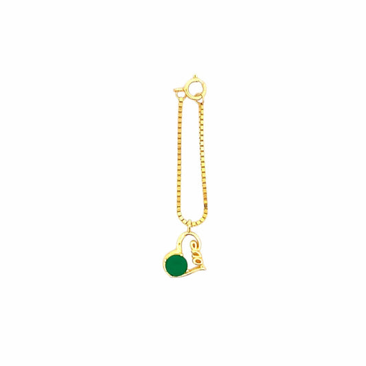Love Heart Watch Charm (Pure Silver) - Gold