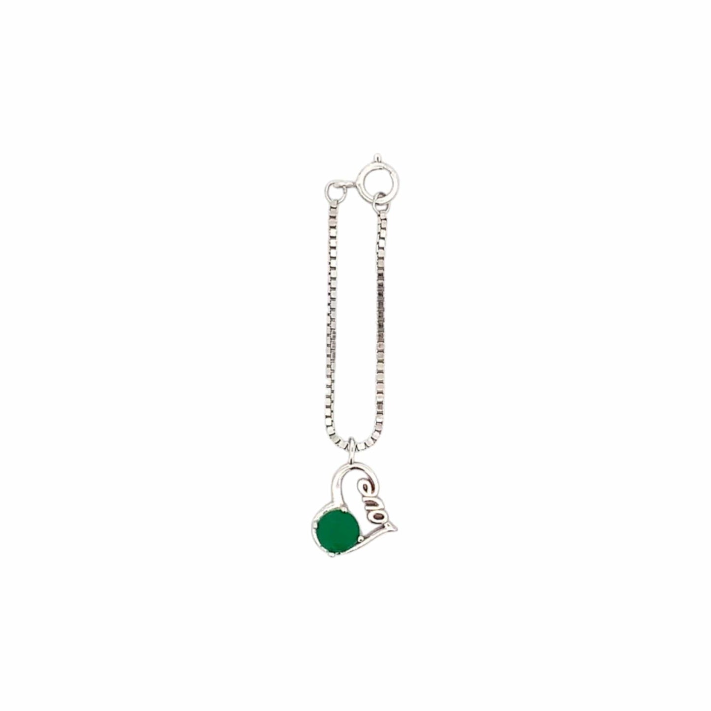 Love Heart Watch Charm (Pure Silver) - Silver
