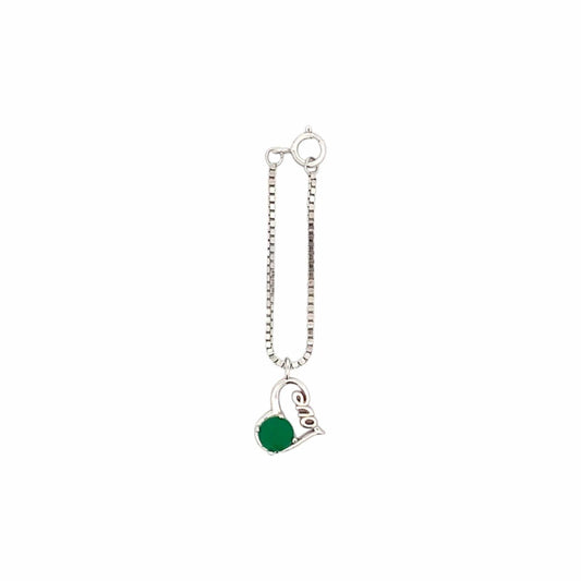 Love Heart Watch Charm (Pure Silver) - Silver