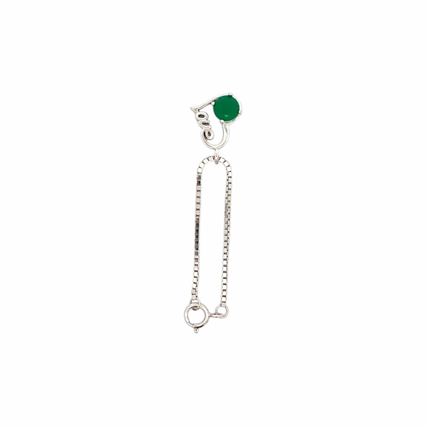 Love Heart Watch Charm (Pure Silver) - Silver