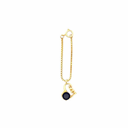 Love Heart Watch Charm (Pure Silver) - Gold