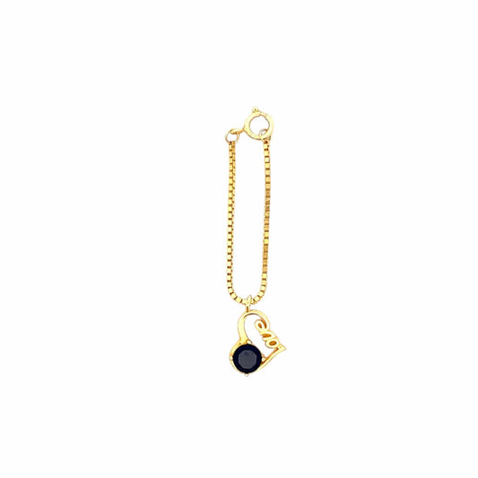 Love Heart Watch Charm (Pure Silver) - Gold