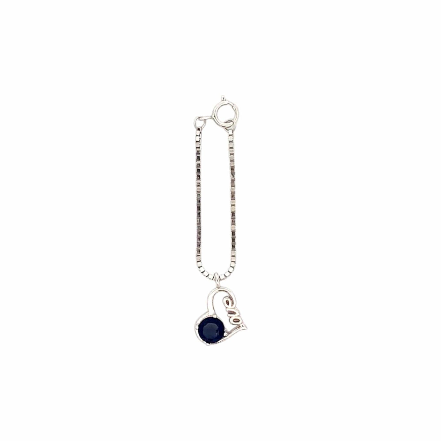 Love Heart Watch Charm (Pure Silver) - Silver