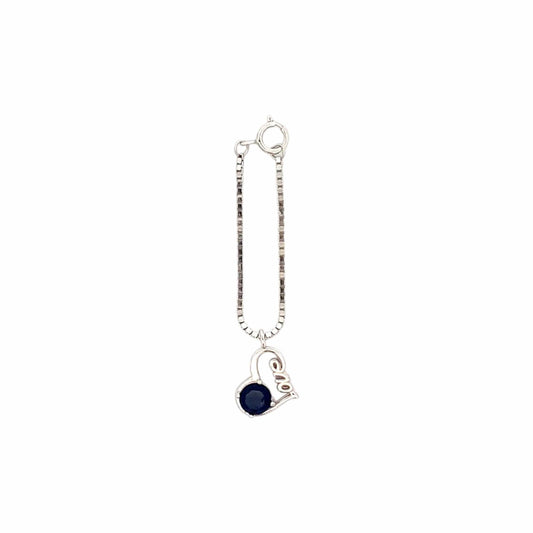 Love Heart Watch Charm (Pure Silver) - Silver