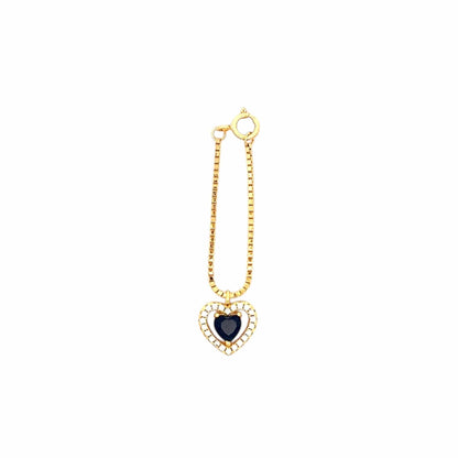 Heart Watch Charm (Pure Silver) - Gold