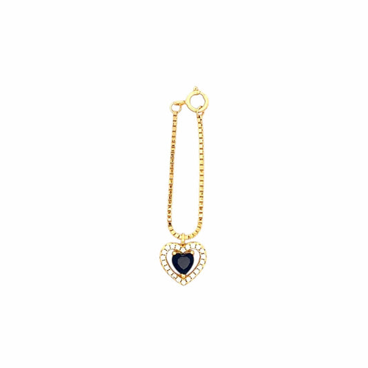 Heart Watch Charm (Pure Silver) - Gold