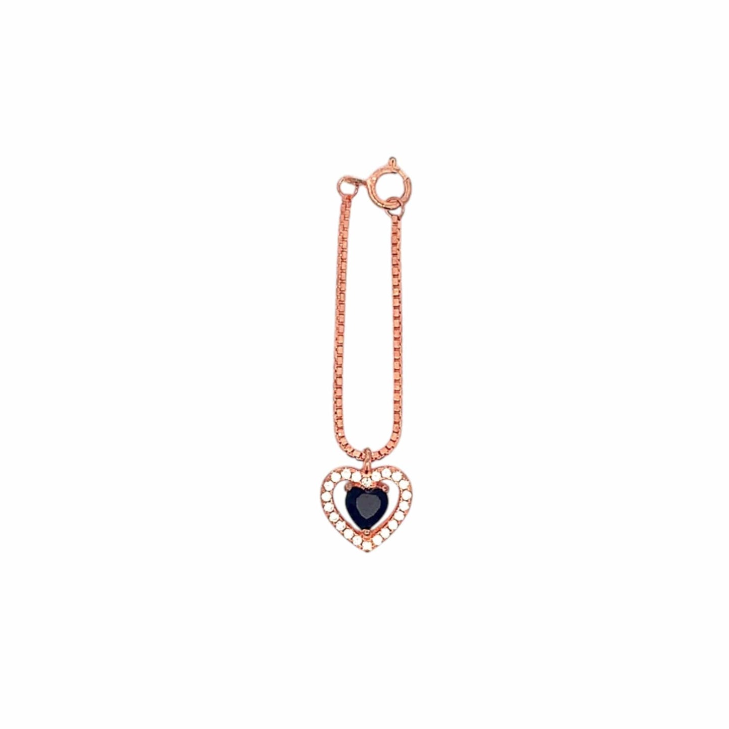 Heart Watch Charm (Pure Silver) - Rose Gold