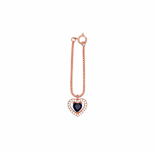 Heart Watch Charm (Pure Silver) - Rose Gold