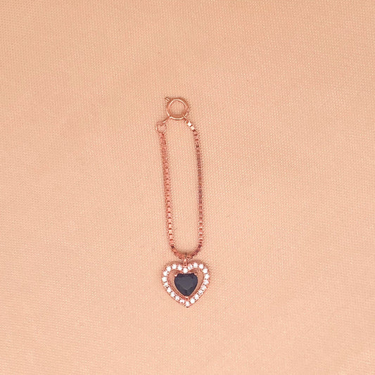 Heart Watch Charm (Pure Silver) - Rose Gold