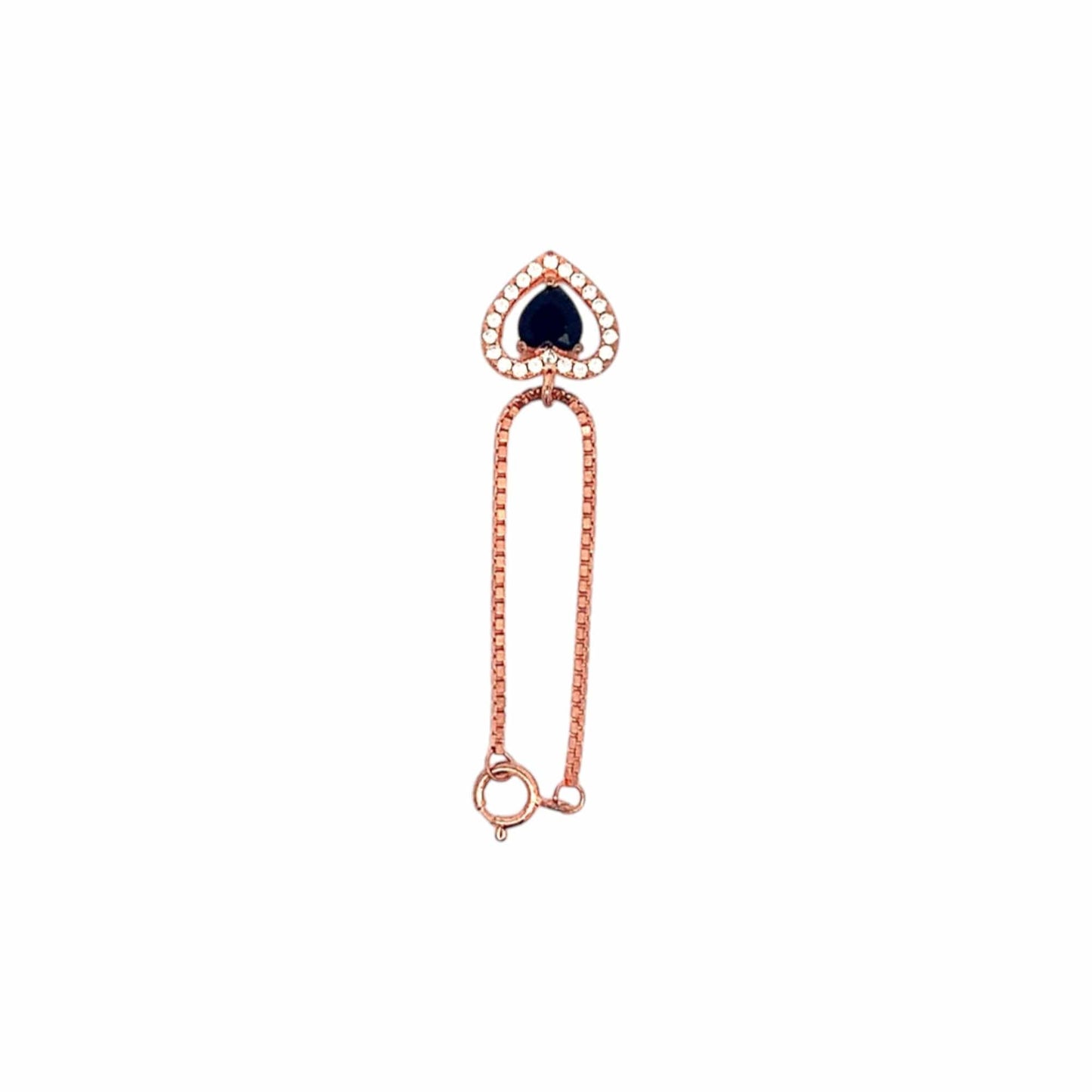 Heart Watch Charm (Pure Silver) - Rose Gold