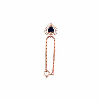 Heart Watch Charm (Pure Silver) - Rose Gold