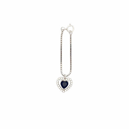 Heart Watch Charm (Pure Silver) - Silver
