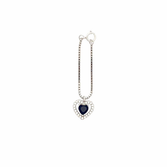 Heart Watch Charm (Pure Silver) - Silver
