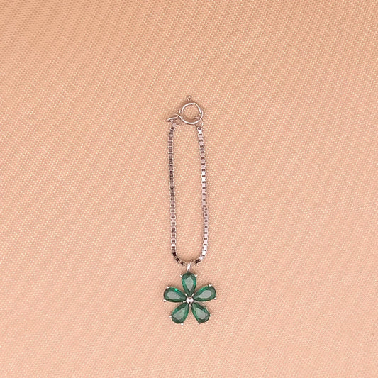 Floral Watch Charm (Pure Silver) - Silver