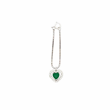 Heart Watch Charm (Pure Silver) - Silver