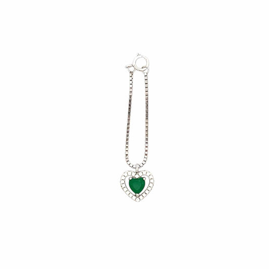 Heart Watch Charm (Pure Silver) - Silver