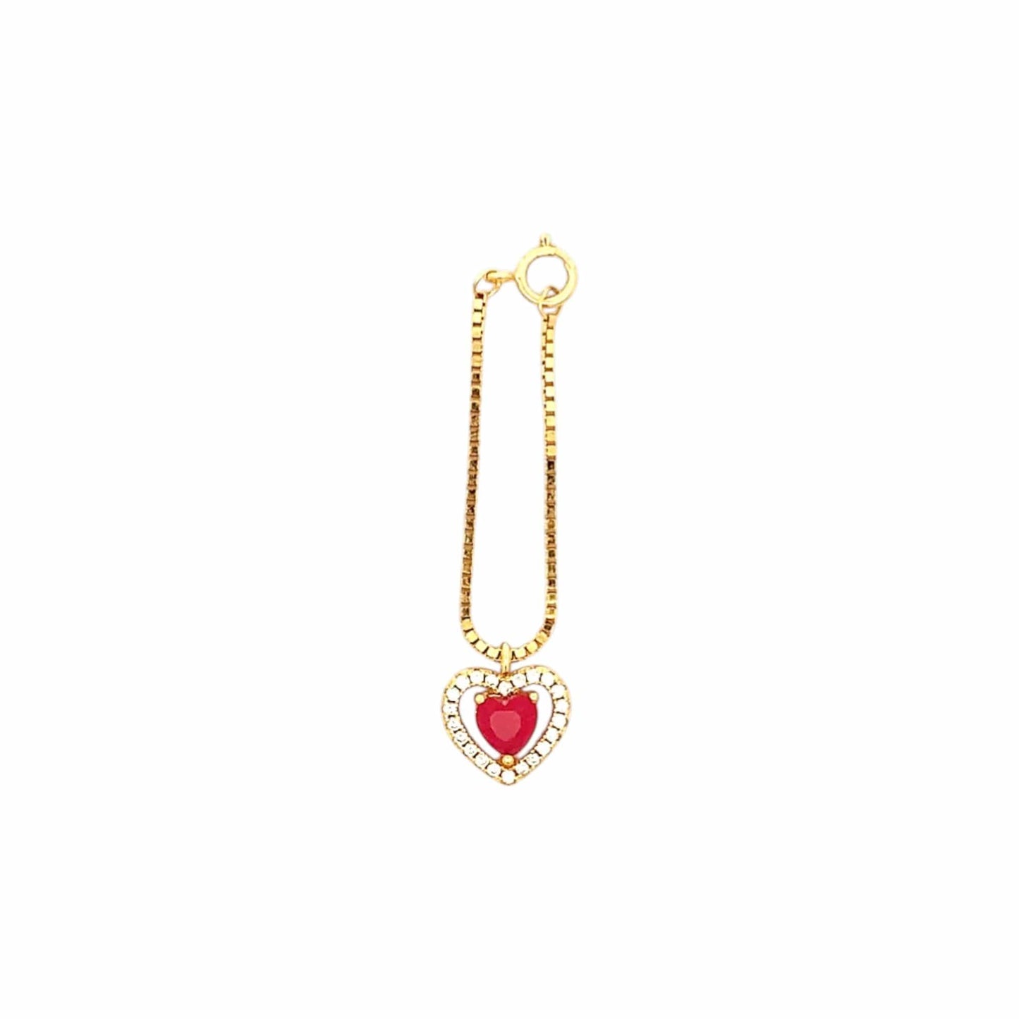 Heart Watch Charm (Pure Silver) - Gold